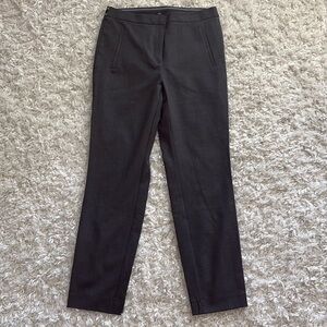 27” Inseam Charcoal, Gray Office Pants Stretchy Back Waistband